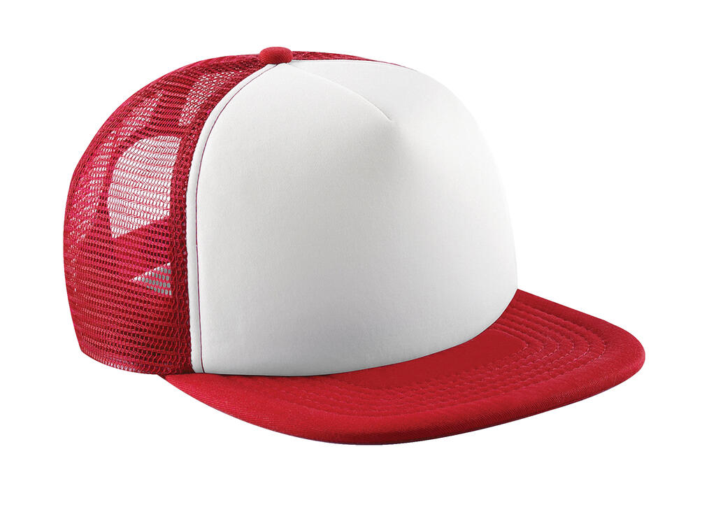 Παιδικό Καπέλο Trucker B645b Beechfield Vintage Snapback Classic Red/White