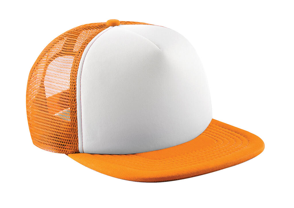 Παιδικό Καπέλο Trucker B645b Beechfield Vintage Snapback Orange/White