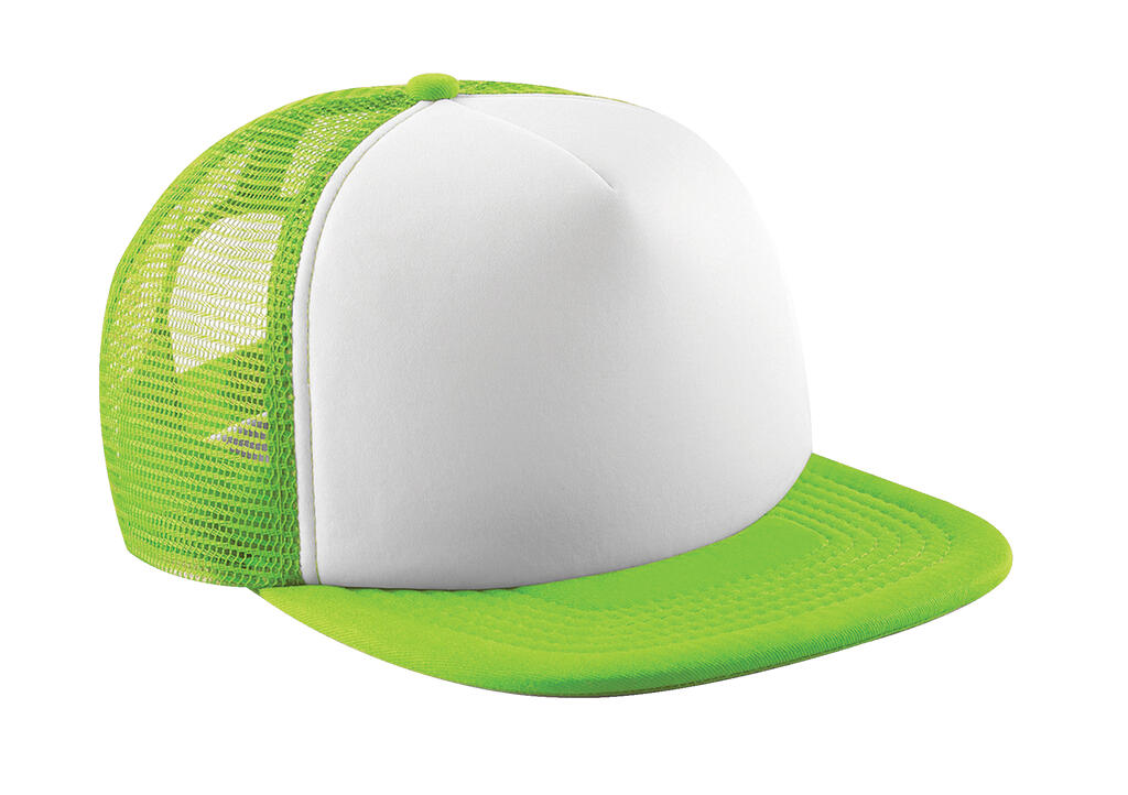 Παιδικό Καπέλο Trucker B645b Beechfield Vintage Snapback Lime Green/White