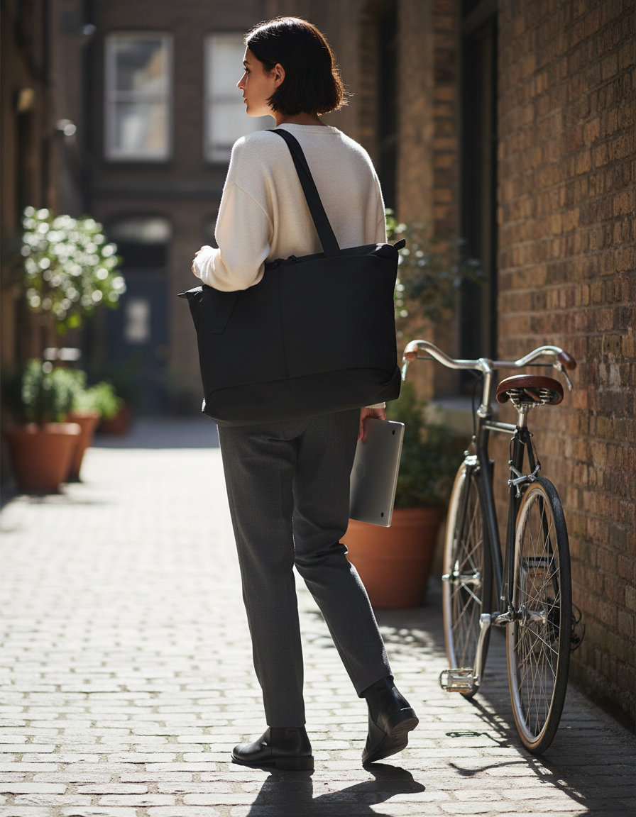 Τσάντα Ώμου Tote Minimal Lifestyle Bg822 Bagbase Black Είδη Ταξιδιου Shopping Bags Simple Wear