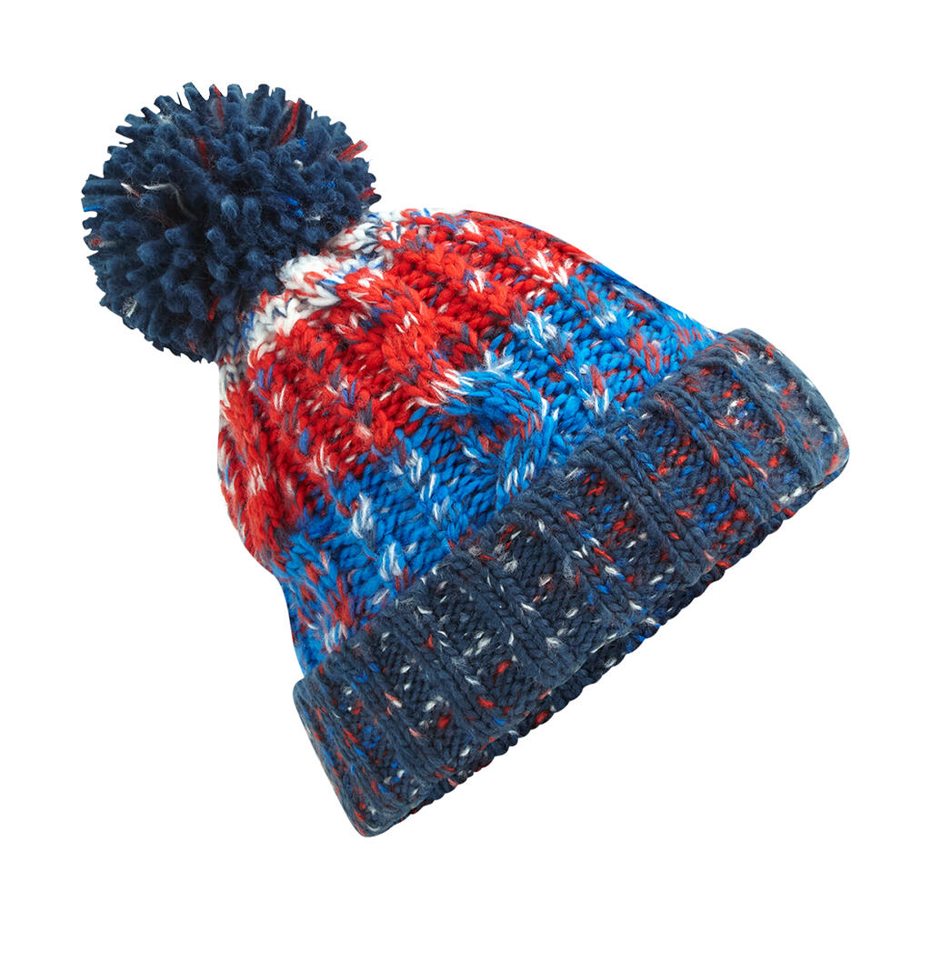 Σκούφος Corkscrew Pom Pom Beanie B486 Beechfield Chilli Blues