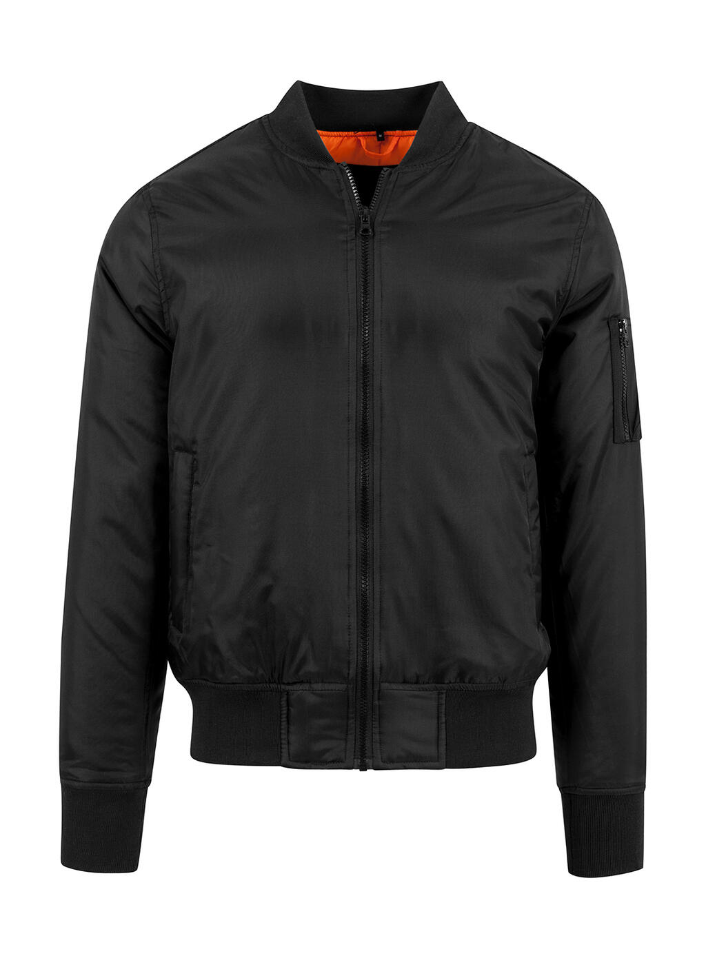 Μπουφάν Bomber By030 Build Your Brand Black ανδρικά Simple Wear