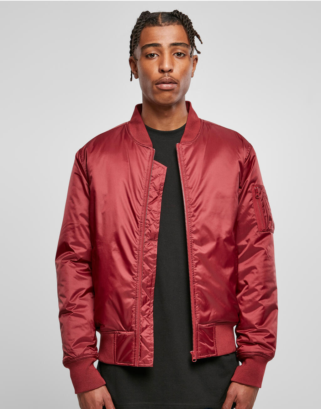 Μπουφάν Bomber BY030 Build Your Brand Burgundy