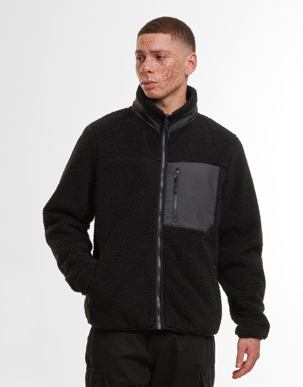 Μπουφάν Sherpa Fleece BY406 Build Your Brand Unisex Black