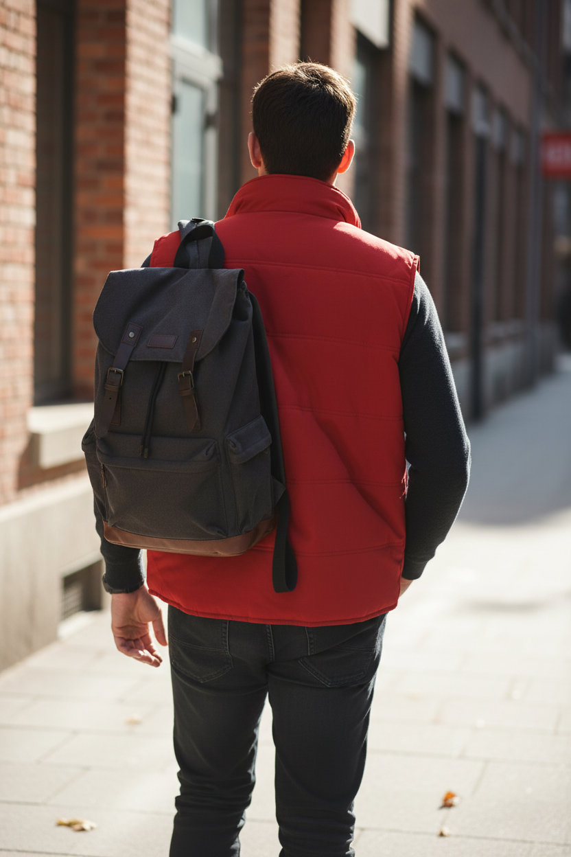 Αμάνικο Μπουφάν Explorer Ju880 B C Red ανδρικά Simple Wear