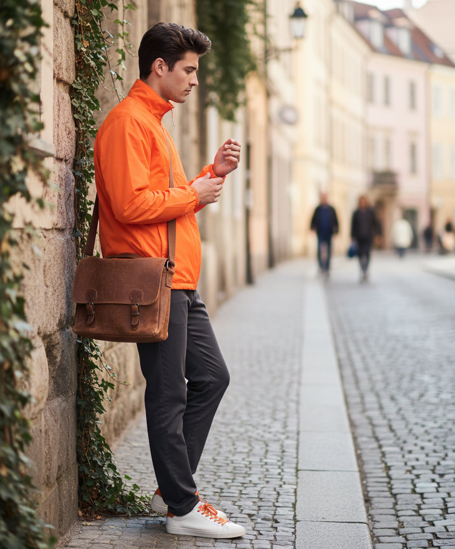 Αντιανεμικό Μπουφάν Sirocco B C Orange ανδρικά Simple Wear