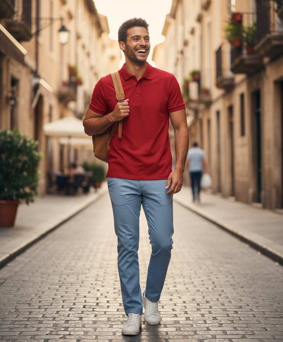 Γυναικεία Μπλούζα Polo 64800L Gildan Softstyle Pique Cherry Red