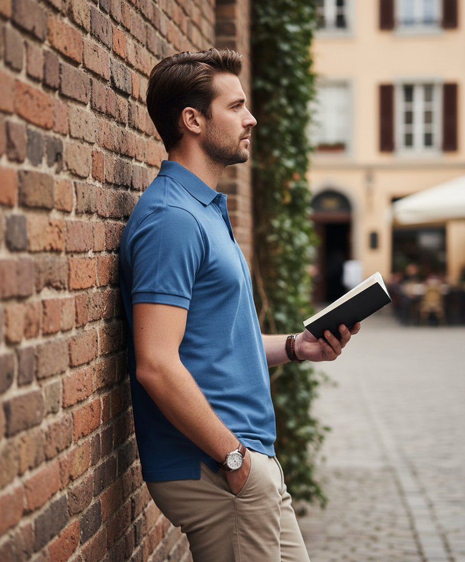 Μπλούζα Polo 1405 Tee Jays Luxury Stretch Ocean Blue ανδρικά Μπλούζες Simple Wear