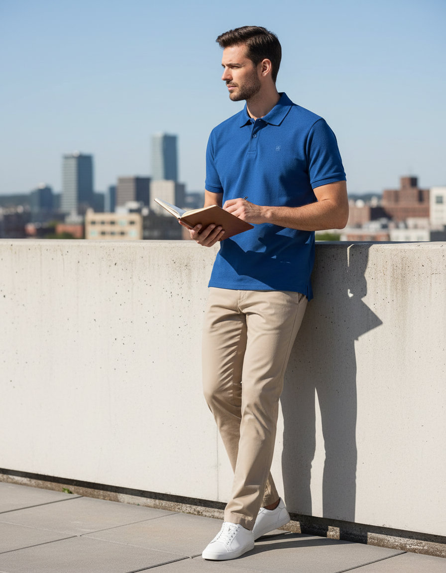 Μπλούζα Polo 0R570M0 Russell Athletic Authentic Eco Bright Royal ανδρικά Μπλούζες Simple Wear