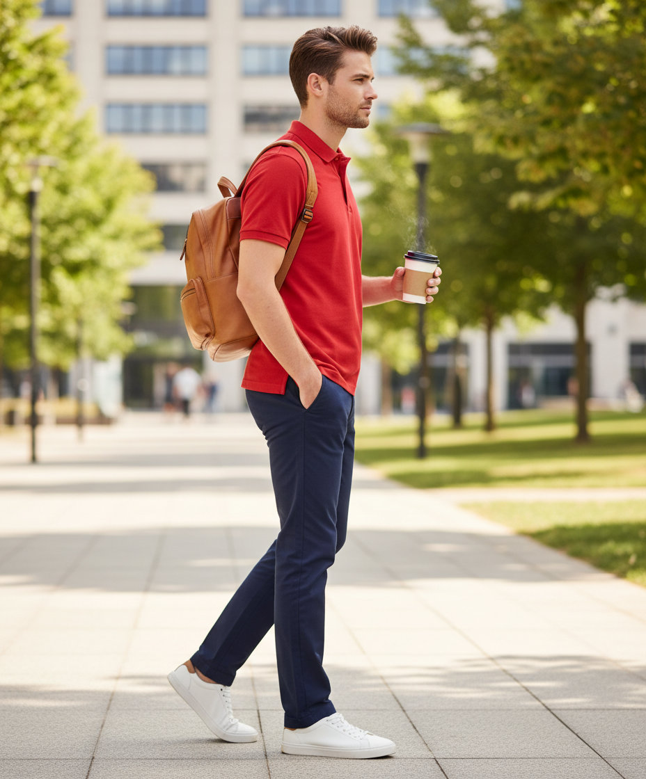 Ανδρική Μπλούζα Polo Sgpolo Stretch Sg Signature Red ανδρικά Μπλούζες Simple Wear