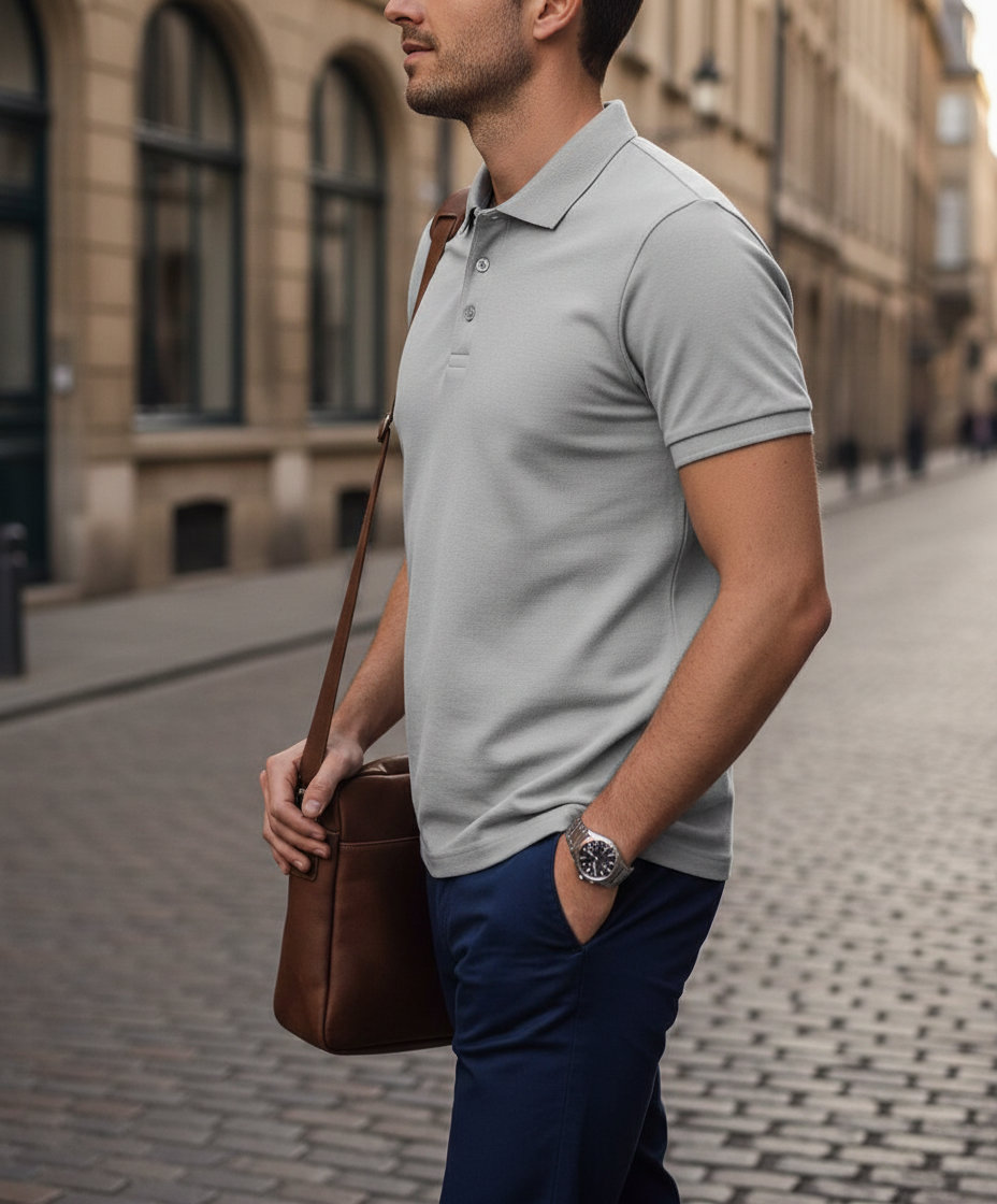 Ανδρική Μπλούζα Polo Sgpolo Stretch Sg Signature Light Oxford ανδρικά Μπλούζες Simple Wear