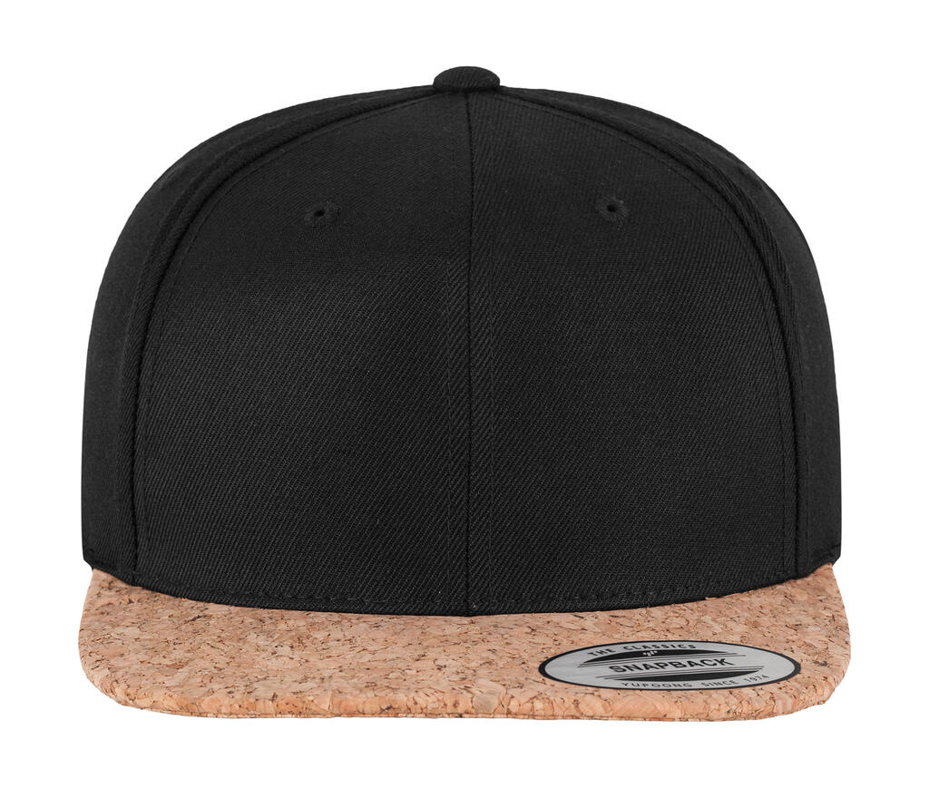Καπέλο Snapback 6089Co Flexfit με Φελλό Στο Γείσο Black αξεσουάρ Καπέλα Simple Wear
