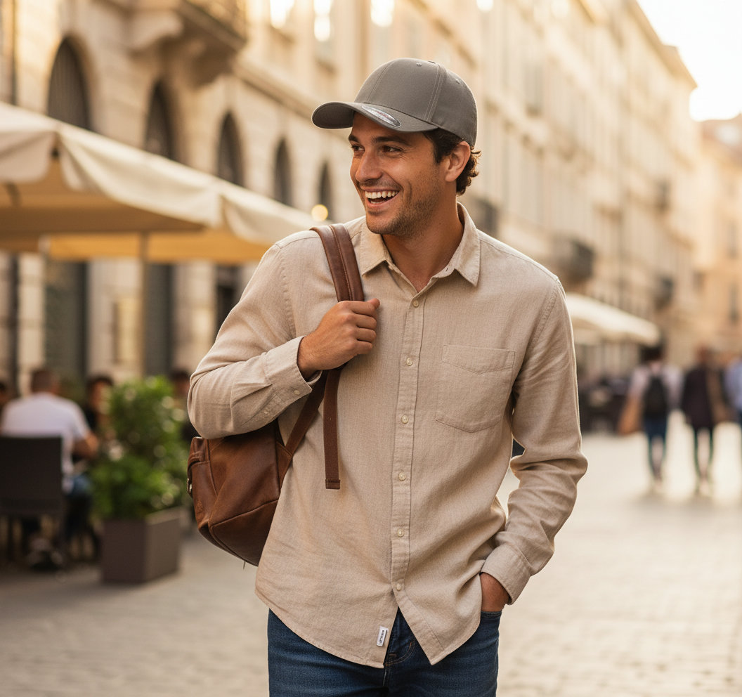Παιδικό Καπέλο 6277 Flexfit Wooly Combed Cap Grey αξεσουάρ Καπέλα Simple Wear