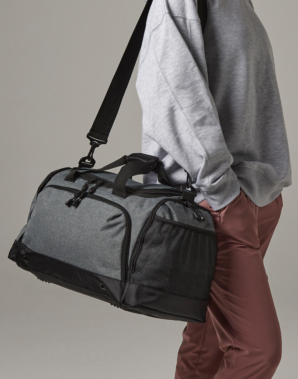 Αθλητική Τσάντα Athleisure Holdall Bg544 Bagbase Grey Marl Είδη Ταξιδιου Σακ Βουαγιάζ Simple Wear
