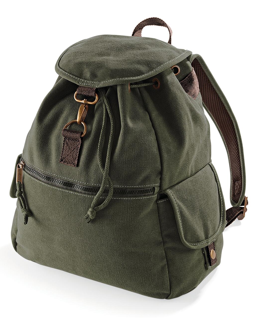 Σακίδιο Πλάτης QD612 Quadra Vintage Canvas Vintage Military Green