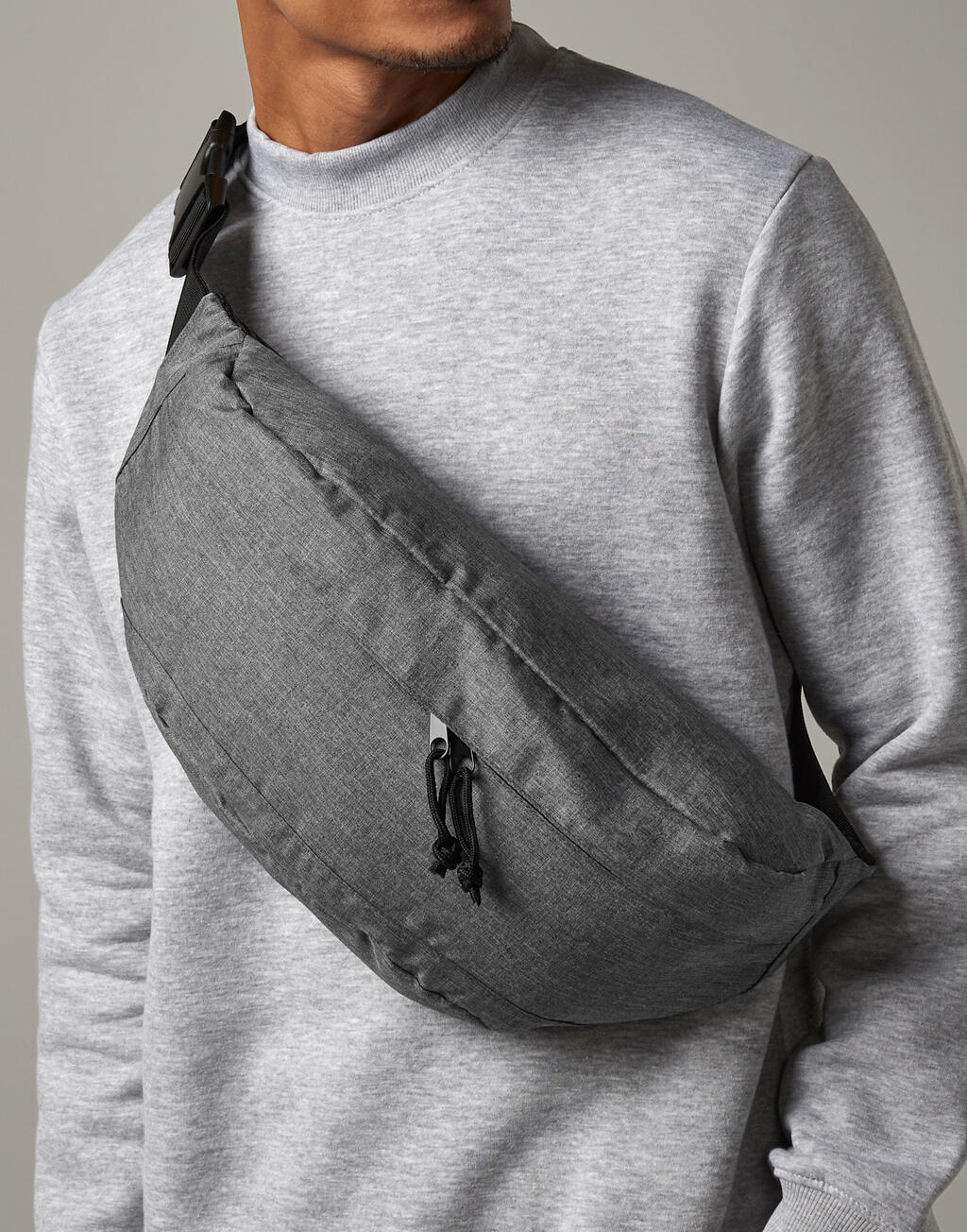 Τσάντα Ώμου Oversized Across Body Bag BG143 BagBase Grey Marl