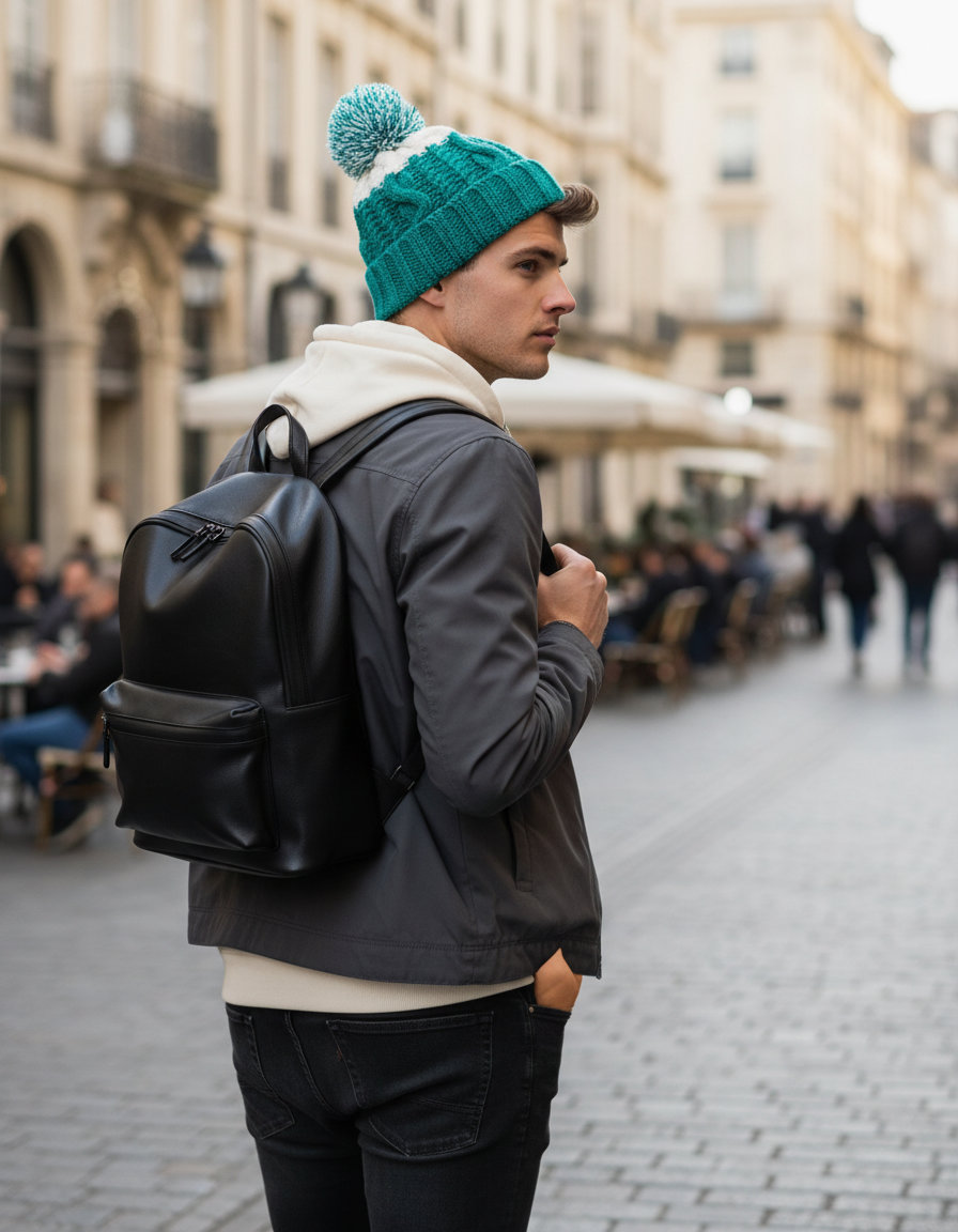 Σκούφος Beanie B437 Beechfield Emerald Soft White αξεσουάρ Σκούφοι Simple Wear