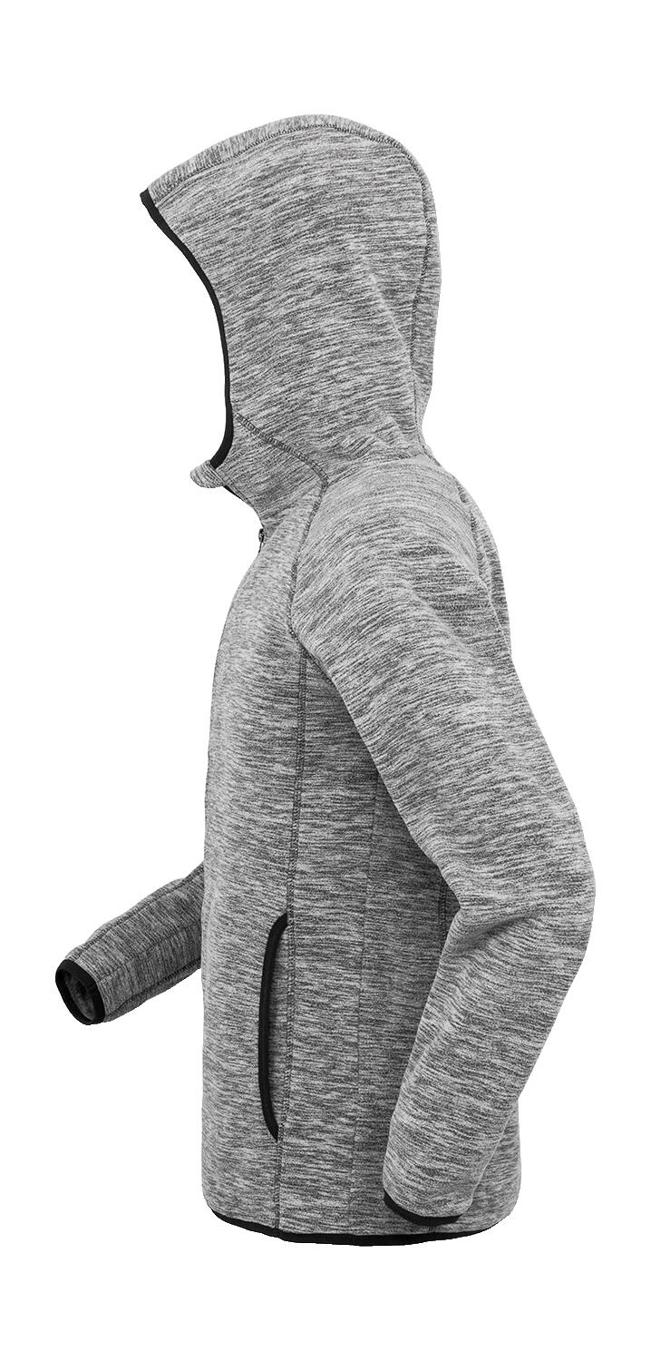 Ανδρικό Microfleece Zip Hoodie S245M Spiro Marl Grey Black ανδρικά Μπουφάν Simple Wear