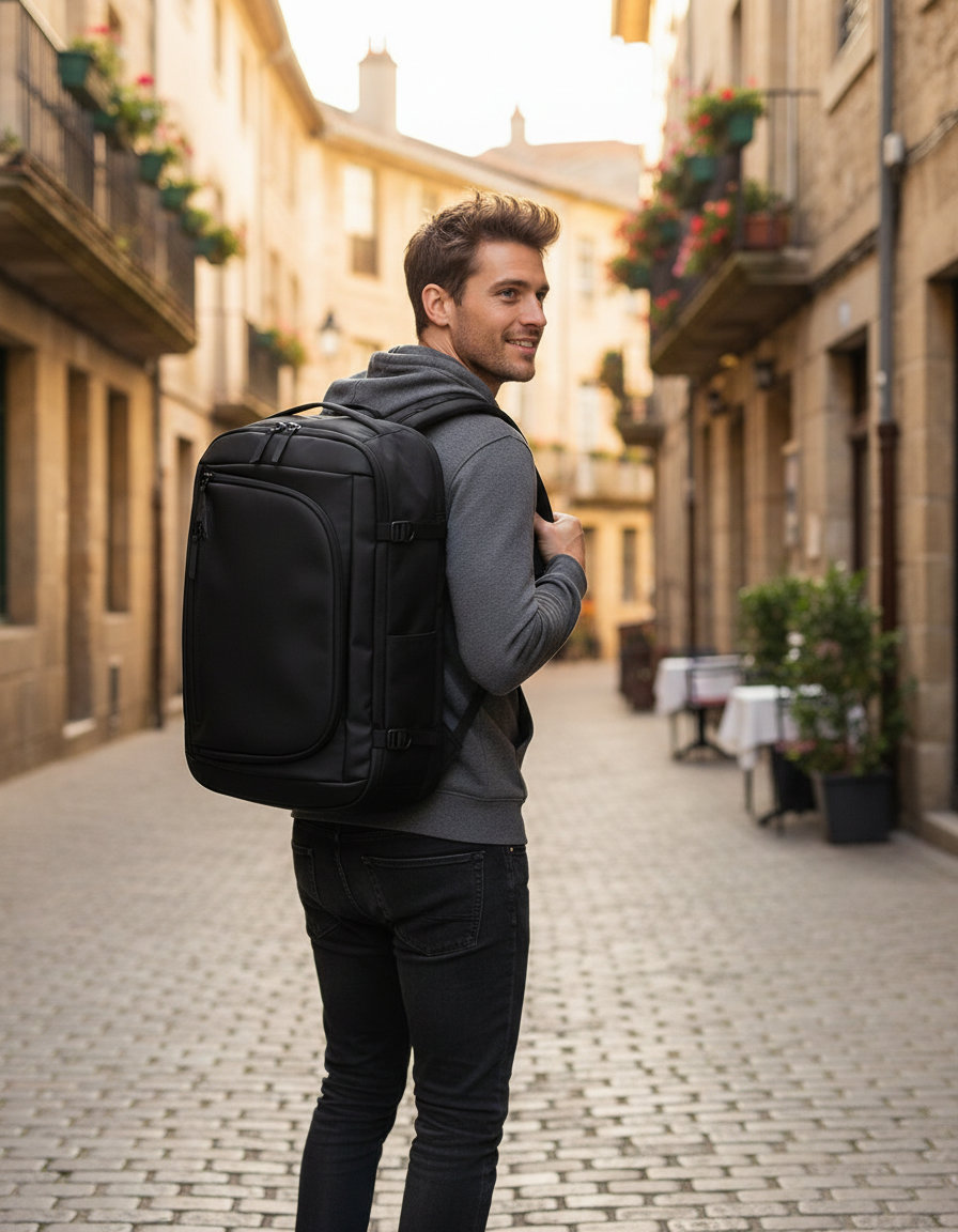 Σακίδιο Πλάτης Ταξιδιού Qd540 Quadra Zurich Travel Backpack Black Είδη Ταξιδιου Τσάντες Simple Wear