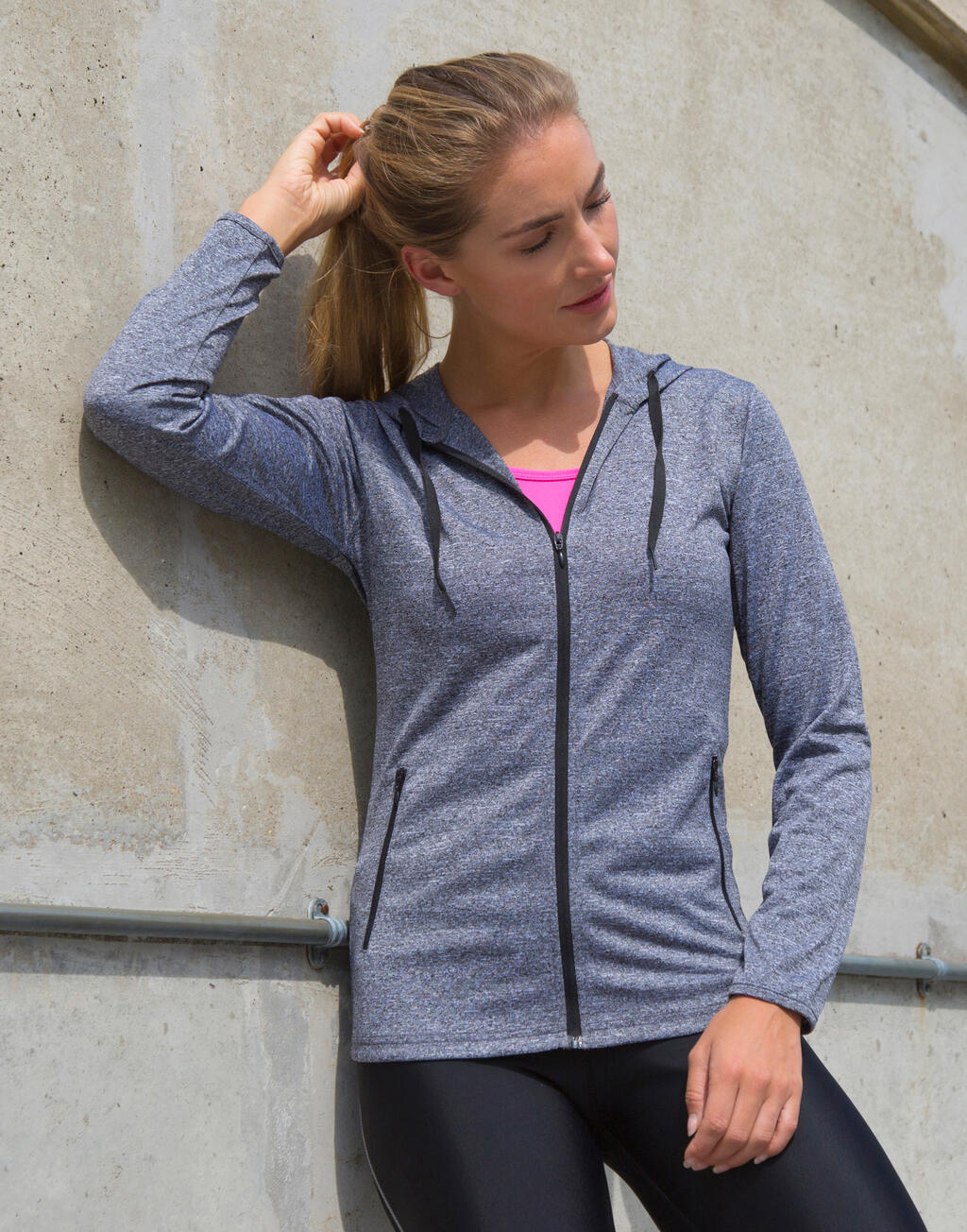 Γυναικείο Hooded Tee-Jacket S277F Spiro Marl Grey