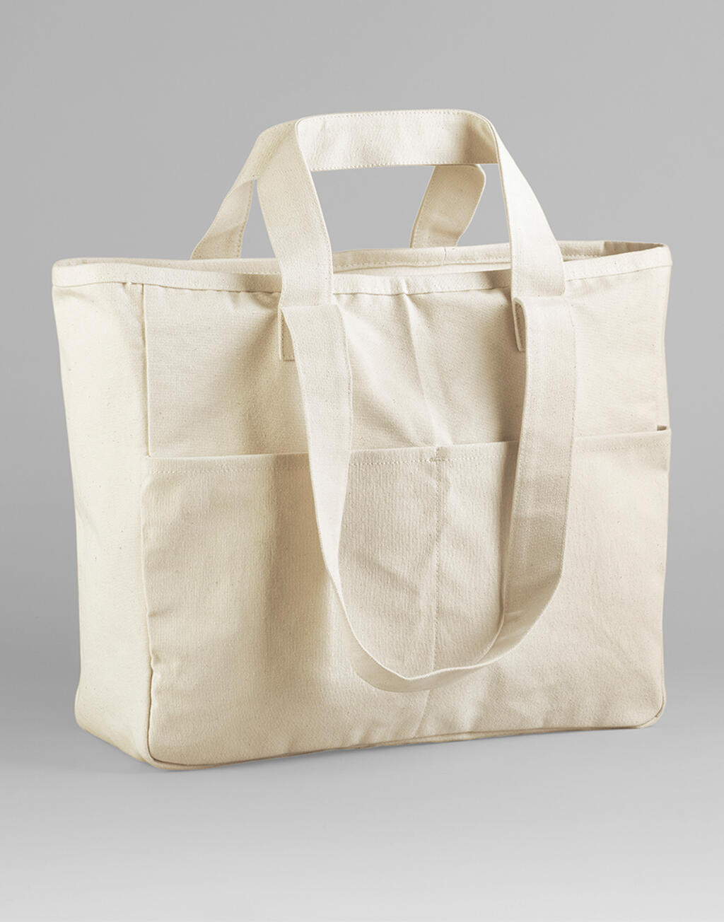 Τσάντα Tote Double Handle Cargo Pocket W604 Westford Mill Canvas Natural