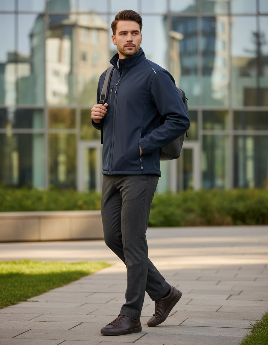Softshell Jacket Recycled 3-Layer R900M Result Navy ανδρικά Μπουφάν Simple Wear