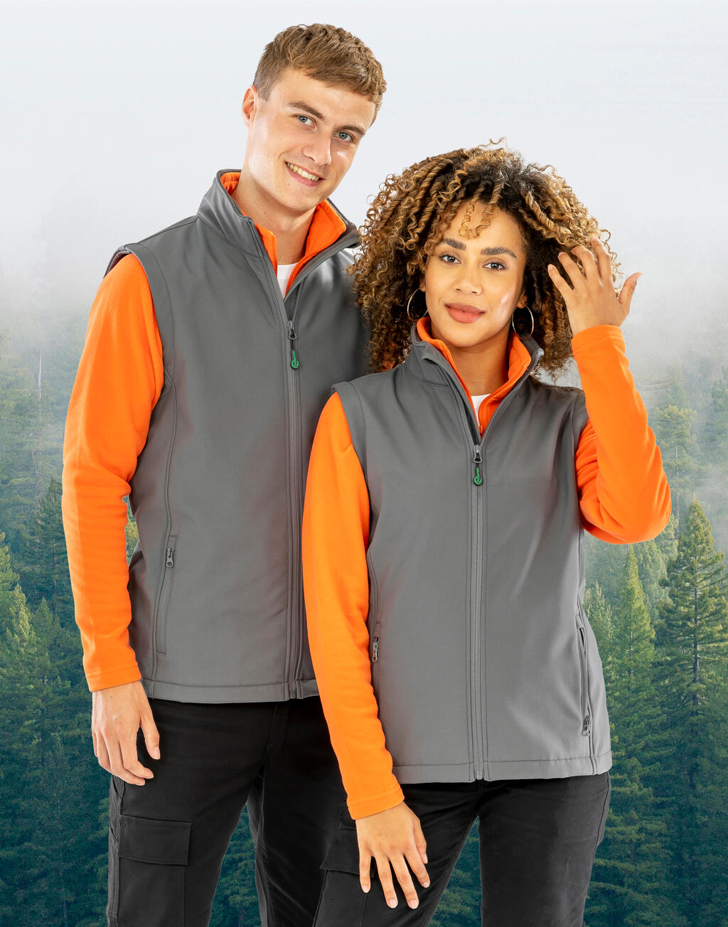 Ανδρικό Αμάνικο Μπουφάν Softshell R902M Result Recycled Workguard Grey ανδρικά Simple Wear
