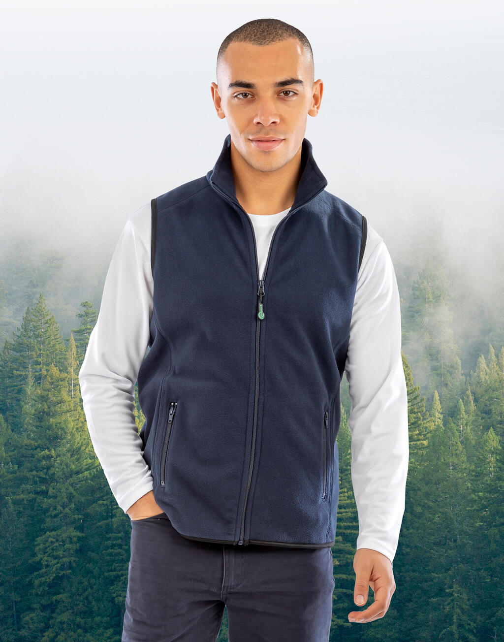 Γιλέκο Fleece Recycled Polarthermic R904X Result Navy ανδρικά Μπουφάν Simple Wear
