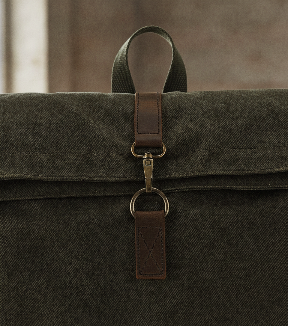 Τσάντα Πλάτης Qd655 Quadra από Κερωμένο Καμβά για Laptop 15 6 Olive Green Είδη Ταξιδιου Τσάντες Simple Wear