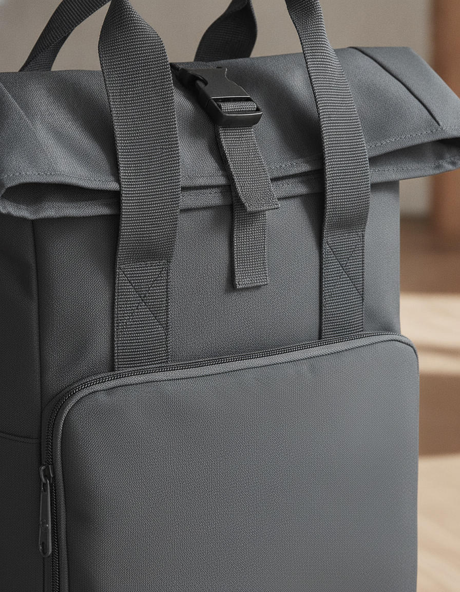 Τσάντα Πλάτης Roll-Top Bg118 Bag Base Graphite Grey Είδη Ταξιδιου Τσάντες Simple Wear