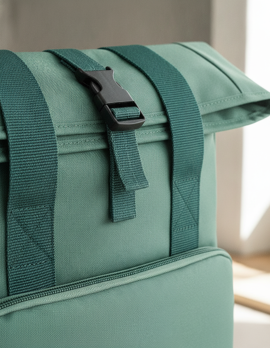 Τσάντα Πλάτης Roll-Top Bg118 Bag Base Sage Green Είδη Ταξιδιου Τσάντες Simple Wear