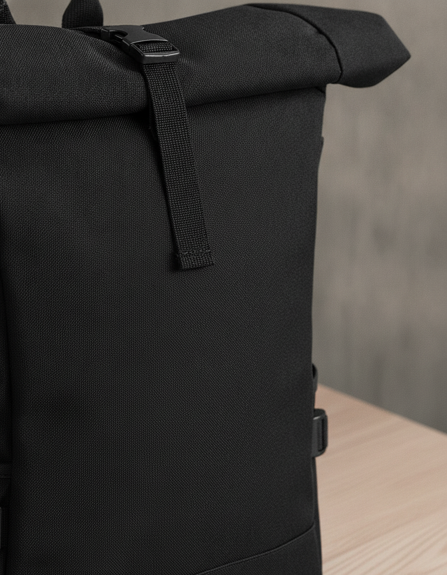 Τσάντα Πλάτης Block Roll-Top Bag Base Bg858 Black Είδη Ταξιδιου Τσάντες Simple Wear