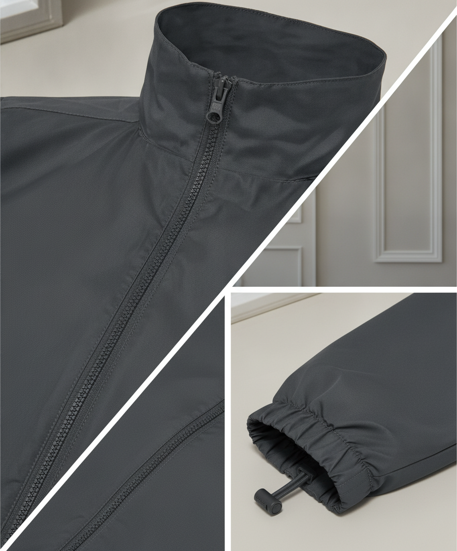 Αντιανεμικό Αδιάβροχο Μπουφάν Id 601 B C Midseason Dark Grey ανδρικά Simple Wear