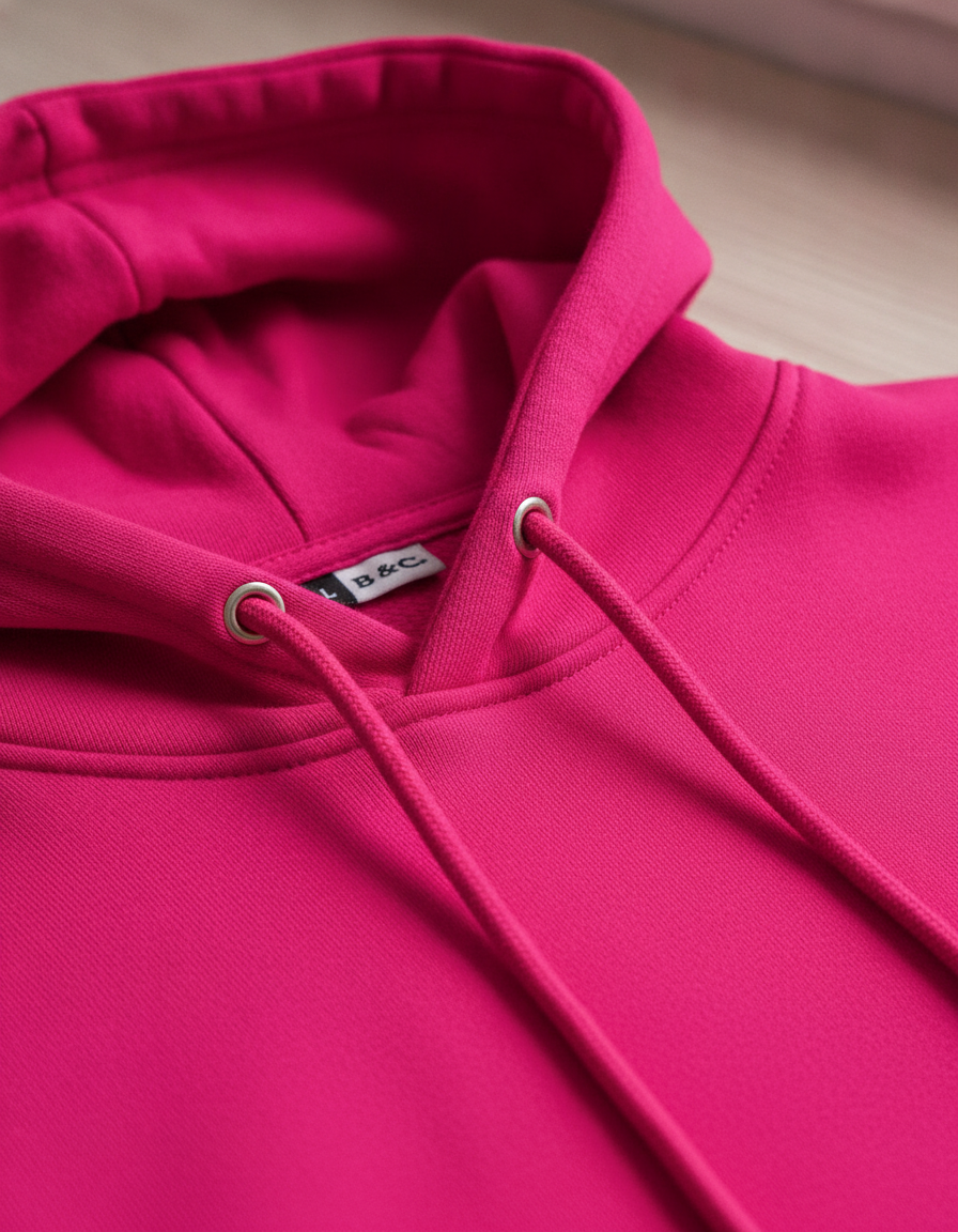 Organic Hoodie Φούτερ Wu33B B C Magenta Pink ανδρικά Simple Wear