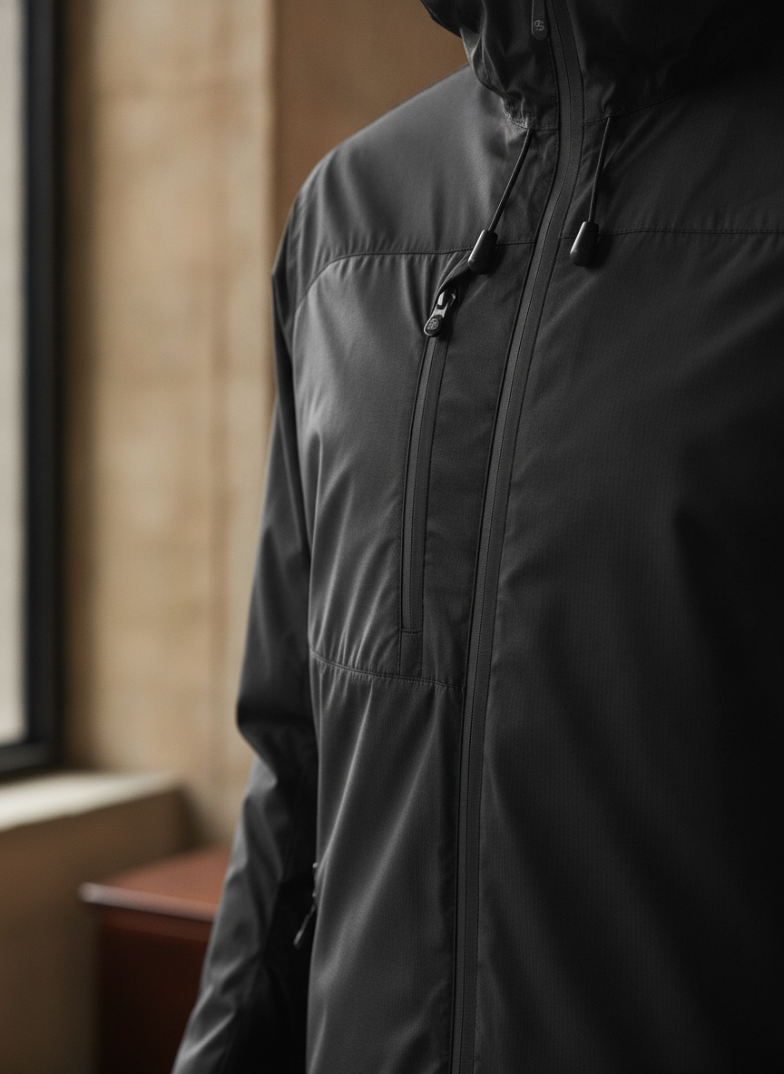 Αδιάβροχο Μπουφάν Olympia Shell Gxj-2 Stormtech Black ανδρικά Simple Wear