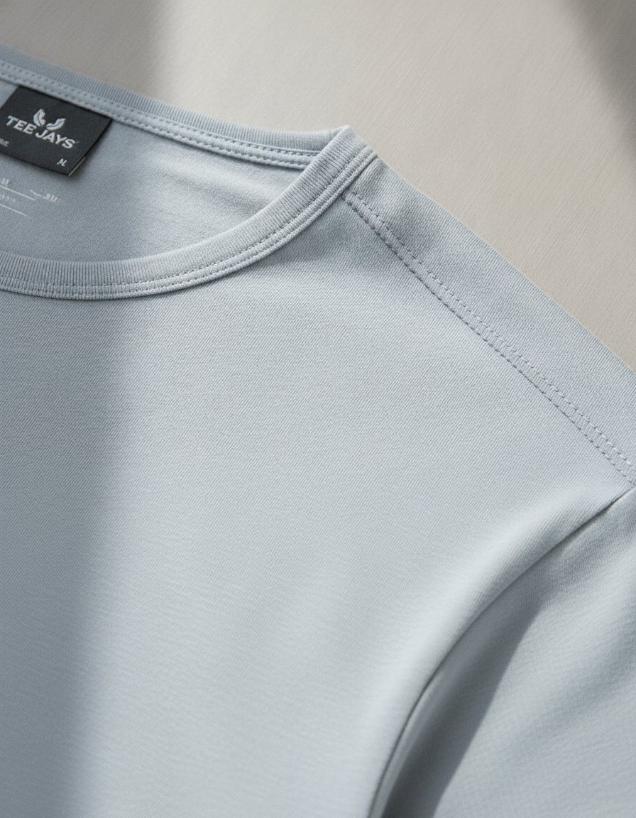 Ανδρικό T-Shirt 520 Tee Jays Interlock Ice Blue ανδρικά Basic T-Shirts Simple Wear Μπλουζάκια κοντομάνικα