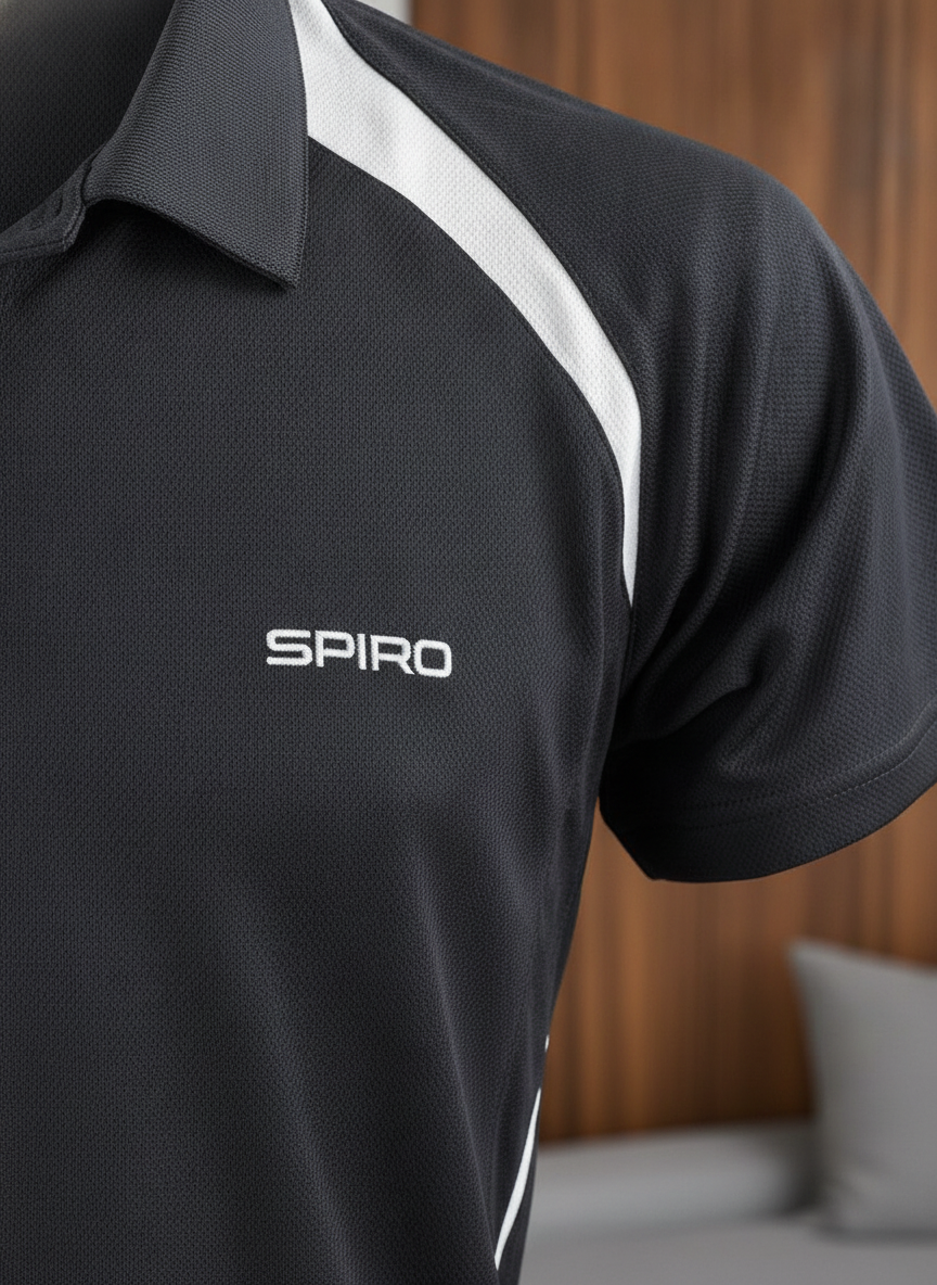 Ανδρικό Polo S177M Spiro Team Spirit Black White ανδρικά Μπλούζες Simple Wear