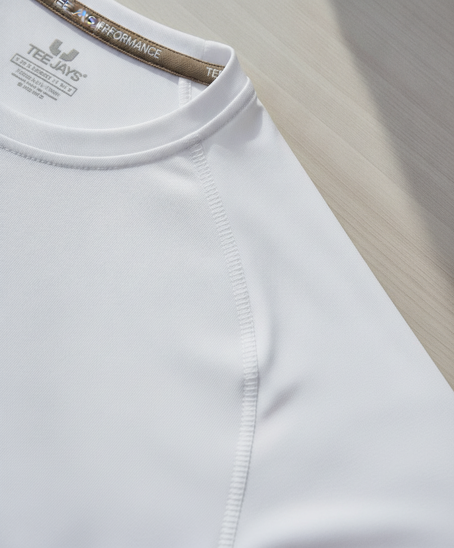 Αθλητικό T-Shirt Cooldry 7020 Tee Jays White ανδρικά Basic T-Shirts Simple Wear Μπλουζάκια κοντομάνικα