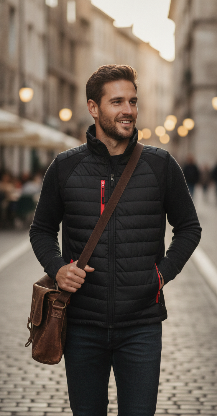 Ανδρικό Αμάνικο Μπουφάν Softshell R238X Result Black Red ανδρικά Simple Wear