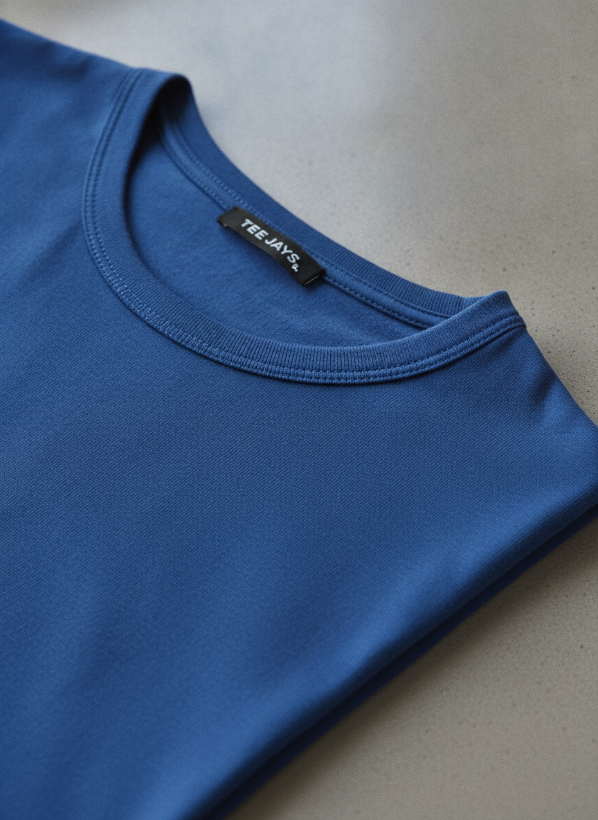 Ανδρικό T-Shirt Interlock 520 Tee Jays Indigo ανδρικά Basic T-Shirts Simple Wear Μπλουζάκια κοντομάνικα