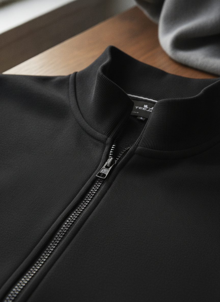 Φούτερ Full Zip 5440 Tee Jays Black ανδρικά Simple Wear