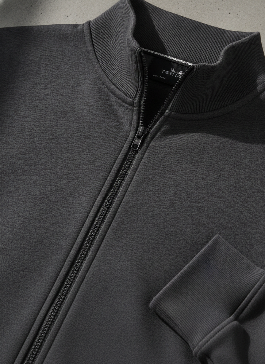 Ζακέτα Full Zip 5440 Tee Jays Dark Grey ανδρικά Φούτερ Simple Wear
