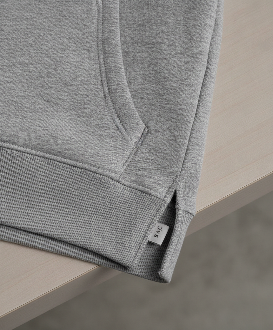 Hoodie Φούτερ Wu02K B C King Heather Grey ανδρικά Simple Wear