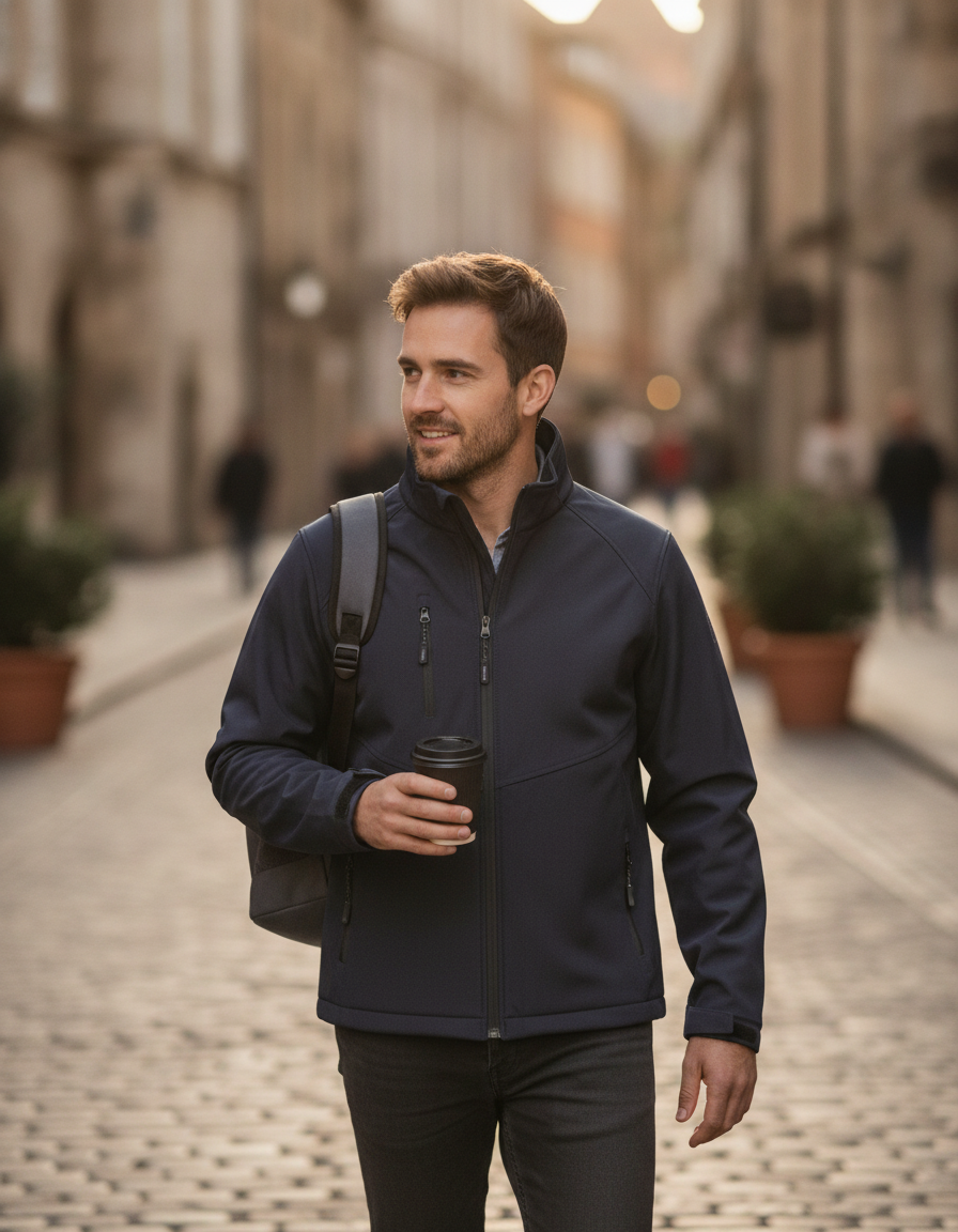 Μπουφάν Softshell Base Layer R128M Result Navy ανδρικά Simple Wear
