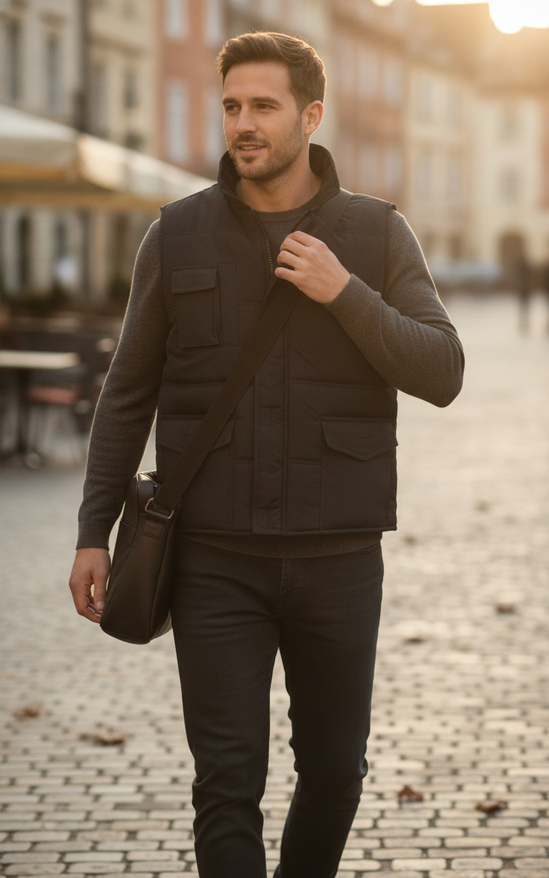 Αμάνικο Μπουφάν R094X Result Promo Black ανδρικά Simple Wear