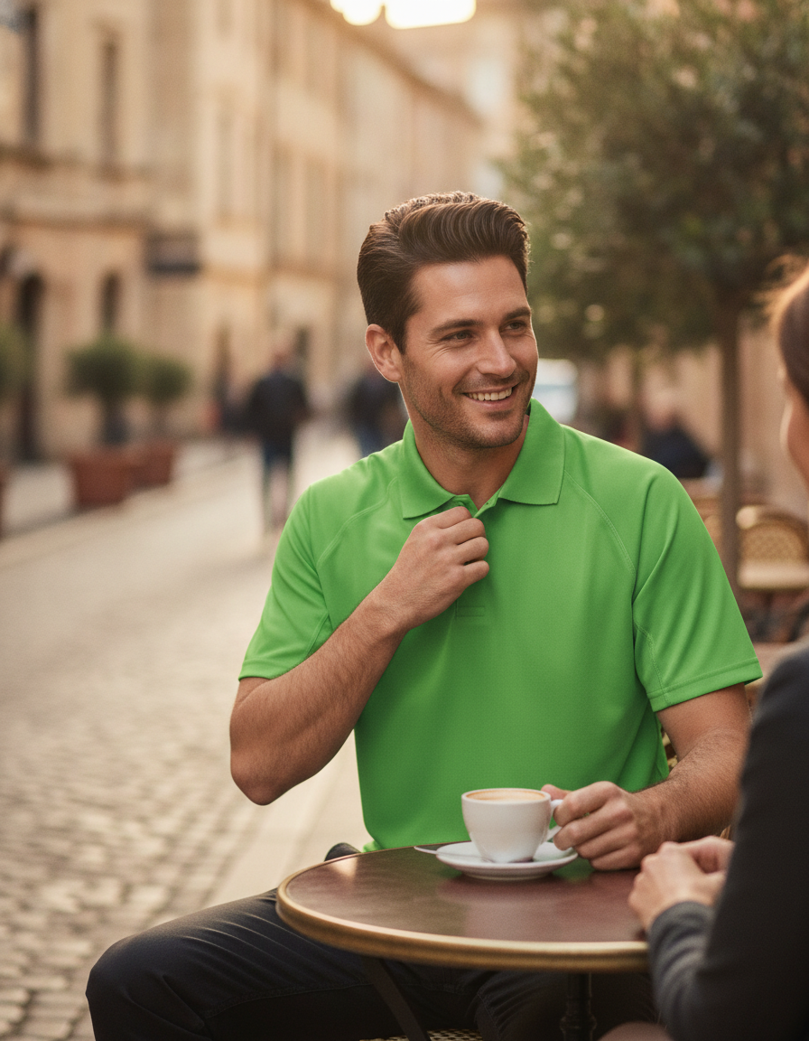 Ανδρικό Μπλουζάκι Polo S288X Result Performance Aircool Lime ανδρικά Μπλούζες Simple Wear