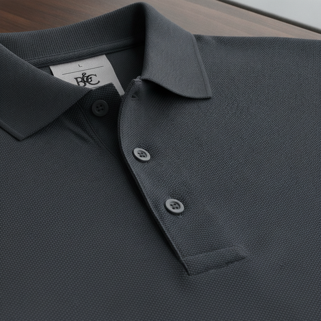 Ανδρική Μπλούζα Polo Pu409 B C Safran Pique Dark Grey Outlet ανδρικά Simple Wear