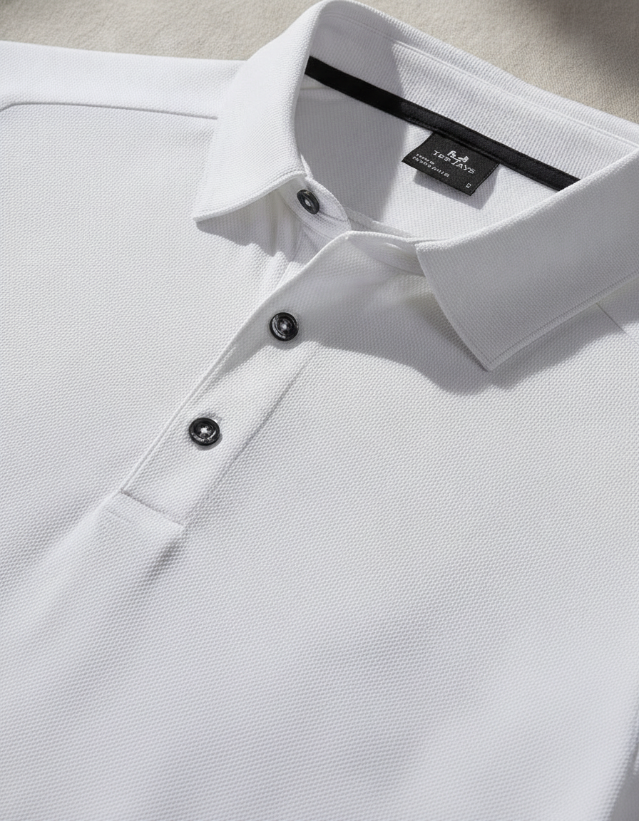 Ανδρική Μπλούζα Polo 7200 Tee Jays White ανδρικά Μπλούζες Simple Wear