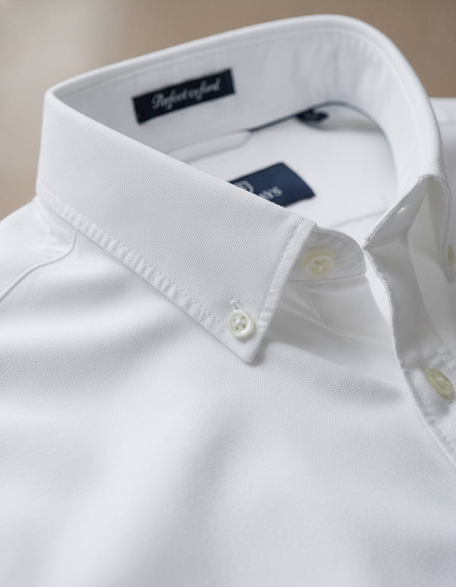 Ανδρικό Πουκάμισο 4000 Tee Jays Perfect Oxford White ανδρικά Πουκάμισα Simple Wear
