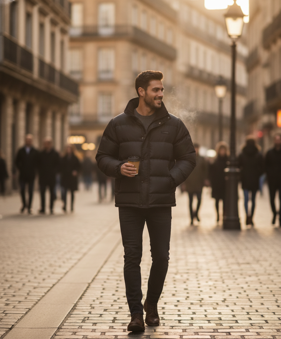Μπουφάν Nova Lux Result R222X Black Outlet ανδρικά Simple Wear